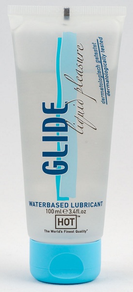 Интимная смазка на водной основе Glide - 100 мл. - HOT - купить с доставкой в Хабаровске
