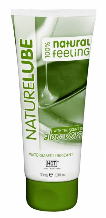 Смазка на водной основе с алоэ вера Nature Lube - 30 мл. - HOT - купить с доставкой в Хабаровске