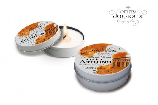 Массажная свеча Petits Joujoux Athens с ароматом муската и пачули - 33 гр. - MyStim - купить с доставкой в Хабаровске