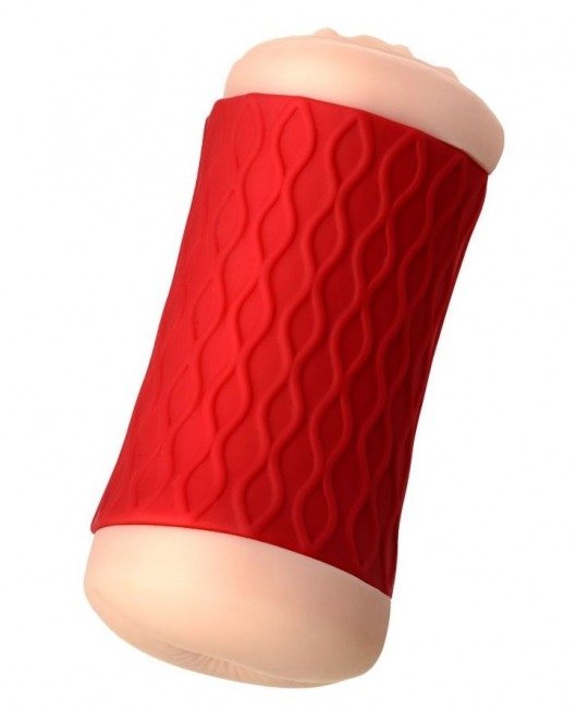 Двухсторонний мастурбатор JOS  NADIN в красном цилиндре - JOS - в Хабаровске купить с доставкой