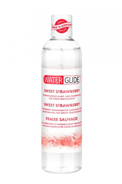 Лубрикант на водной основе с ароматом клубники SWEET STRAWBERRY - 300 мл. - Waterglide - купить с доставкой в Хабаровске
