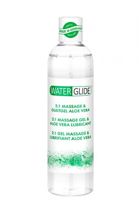 Гель-смазка 2-в-1 MASSAGE   LUBRICANT ALOE VERA - 300 мл. - Waterglide - купить с доставкой в Хабаровске