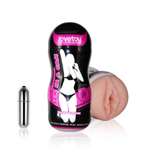 Мастурбатор-вагина Sex In A Can Vibra Vagina Tunnel - Lovetoy - в Хабаровске купить с доставкой