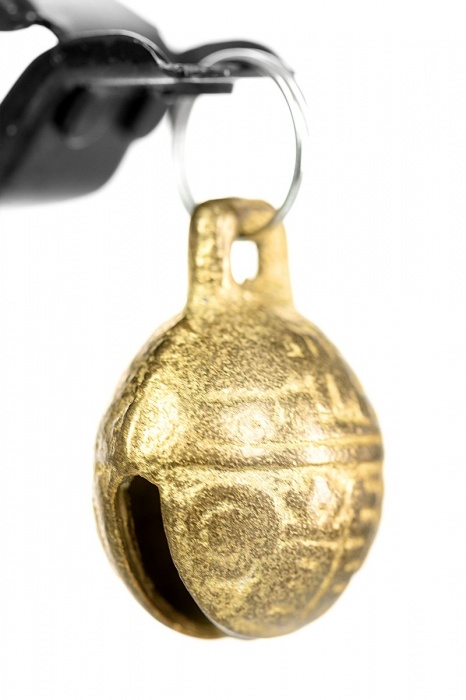 Черно-золотистые зажимы для сосков TOYFA Theatre - ToyFa - купить с доставкой в Хабаровске