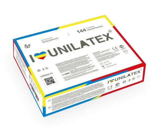 Разноцветные ароматизированные презервативы Unilatex Multifruits - 144 шт. - Unilatex - купить с доставкой в Хабаровске