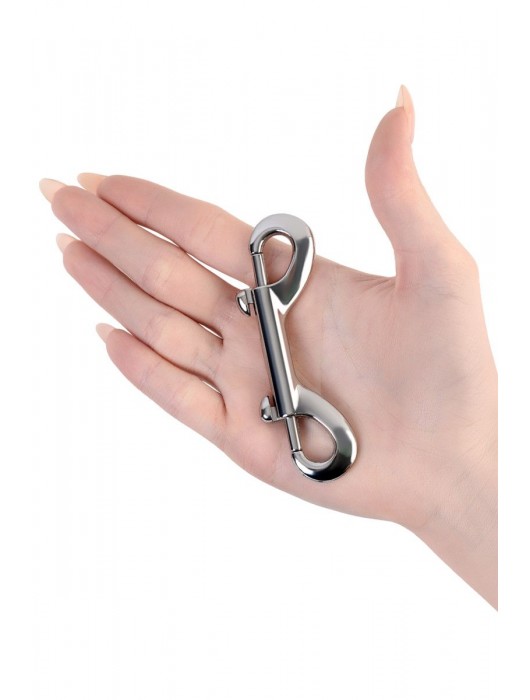 Серебристый двухсторонний карабин TOYFA Metal - ToyFa - купить с доставкой в Хабаровске