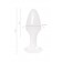 Белая акриловая анальная втулка - 9,5 см. - Toyfa Basic