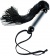 Черный мини-флоггер с резиновыми хвостами - 26 см. - ToyFa - купить с доставкой в Хабаровске