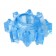 Голубая гелевая насадка-звезда - Toyfa Basic - в Хабаровске купить с доставкой Голубая гелевая насадка-звезда - Toyfa Basic - в Хабаровске купить с доставкой