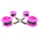 Набор фиксаторов краб с розовым мехом BDSM Light - БДСМ Арсенал - купить с доставкой в Хабаровске