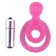 Розовая вибронасадка со стимулятор клитора   Язычок - Toyfa Basic - в Хабаровске купить с доставкой